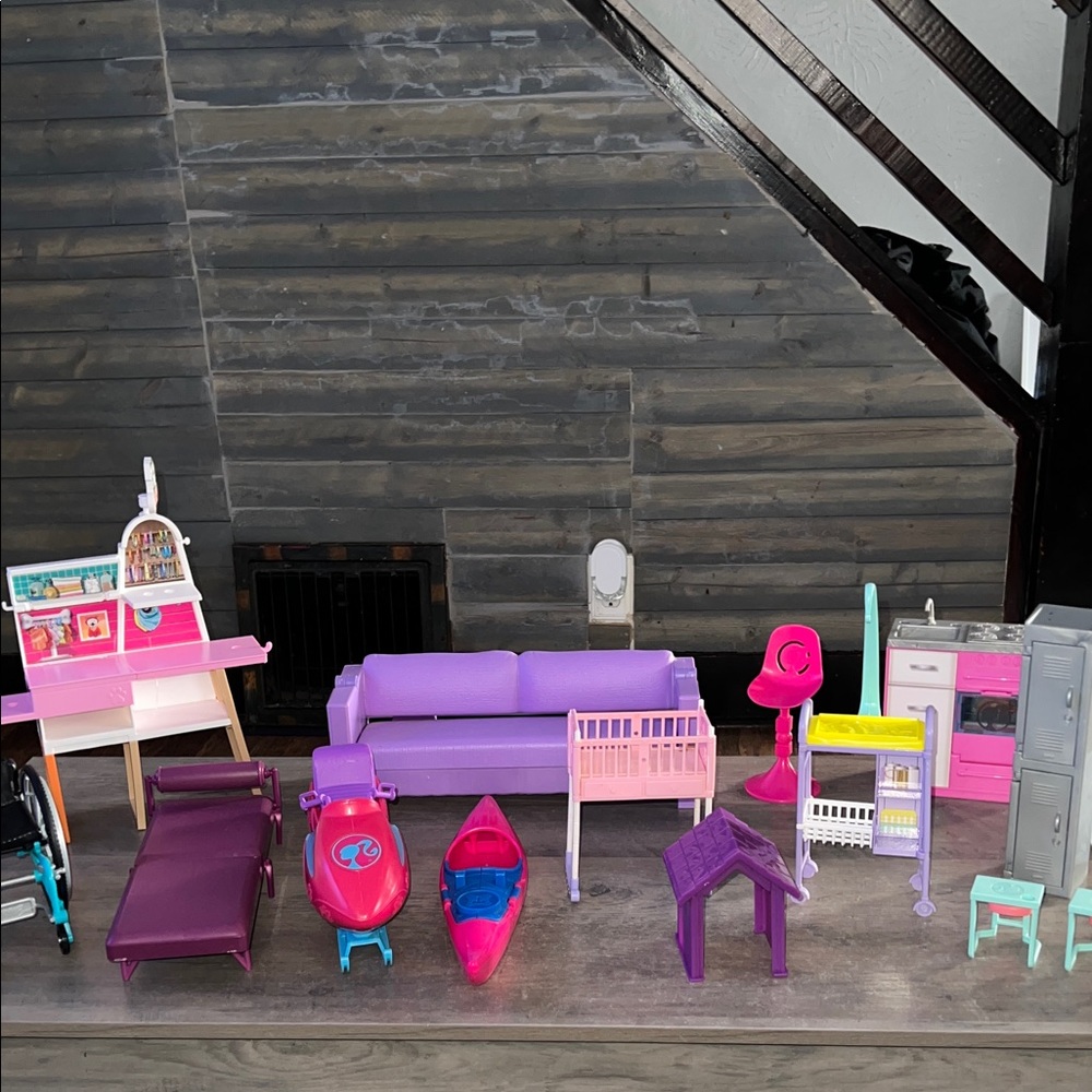 Barbie Doll Huge Assorted Furniture Lot